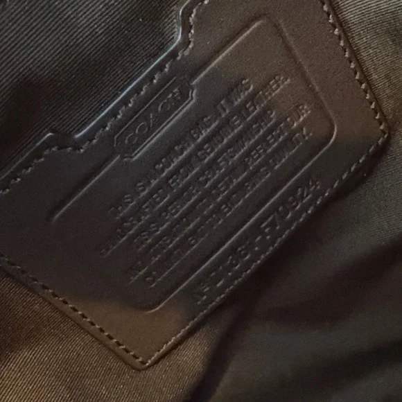 Coach Dark Brown Leather Messenger Bag - Picture 10 of 13